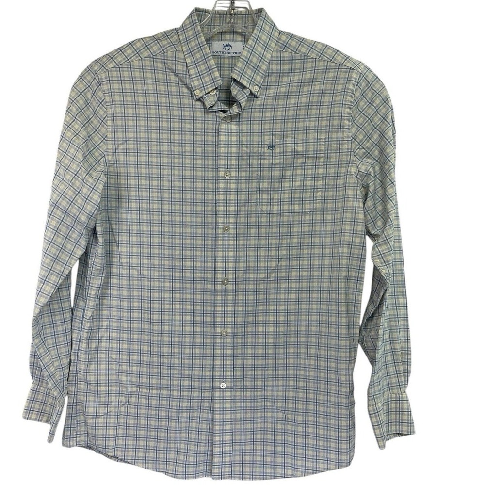 Southern Tide Mens Sz Medium Multicolor Plaid Nylon Blend Shirt (H16) NW/OT